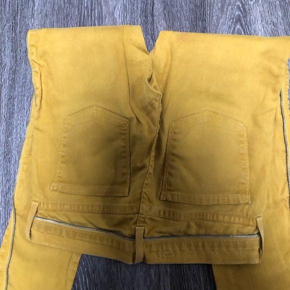 BIRD by Juicy Couture Yellow Skinny Jeans with Zipper Details - Size 25 - Picture 5 of 8